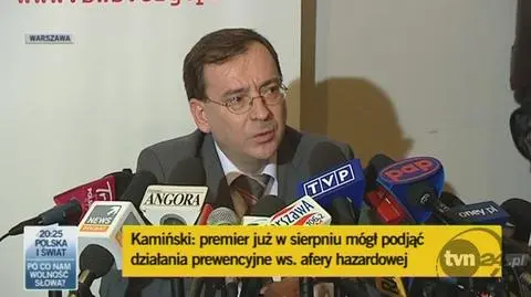 O aferze hazardowej i roli premiera/TVN24