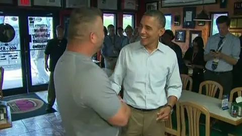 Obama wyniesiony przez właściciela pizzerii