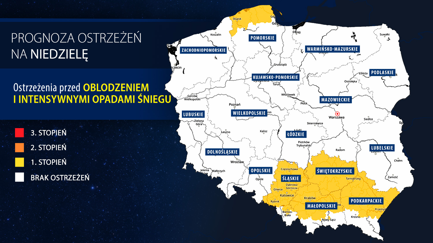 Prognoza zagrożeń na niedzielę