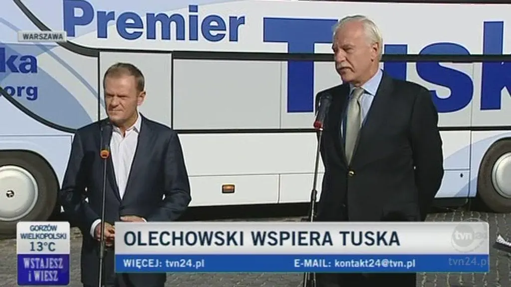 Olechowski: Tusk to jedyna osoba, z którą będę się czuł pewnie (TVN24)