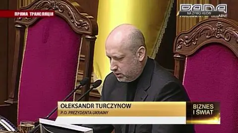 Ołeksandr Turczynow ostrzega Rosję przed agresją wojskową 