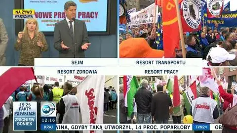 Opozycja popiera zwiazkowców