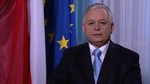 Orędzie prezydenta Lecha Kaczyńskiego, w którym "wystapił" Fay