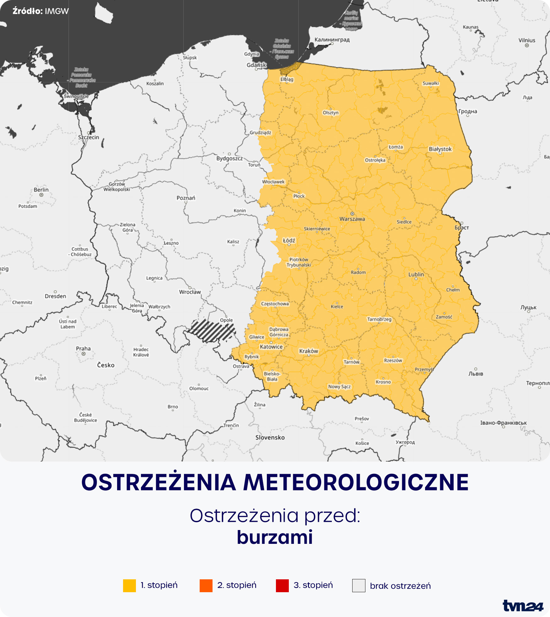 Ostrzeżenia meteorologiczne IMGW