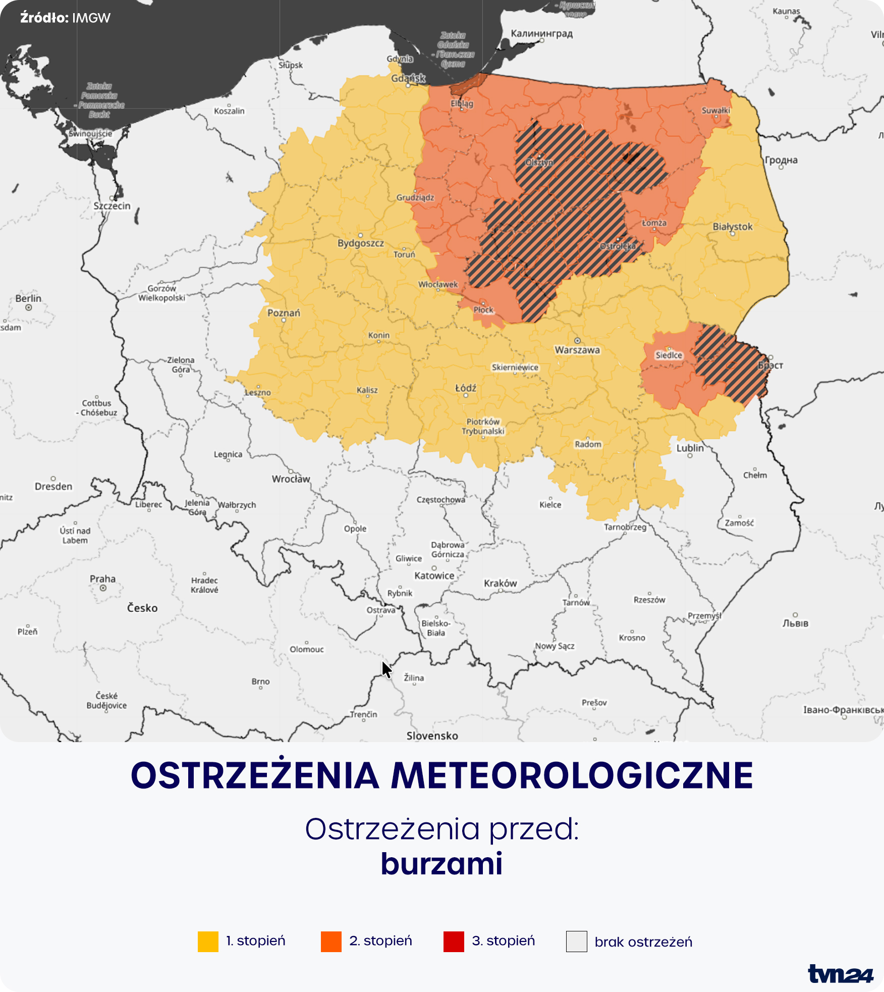Ostrzeżenia meteorologiczne IMGW
