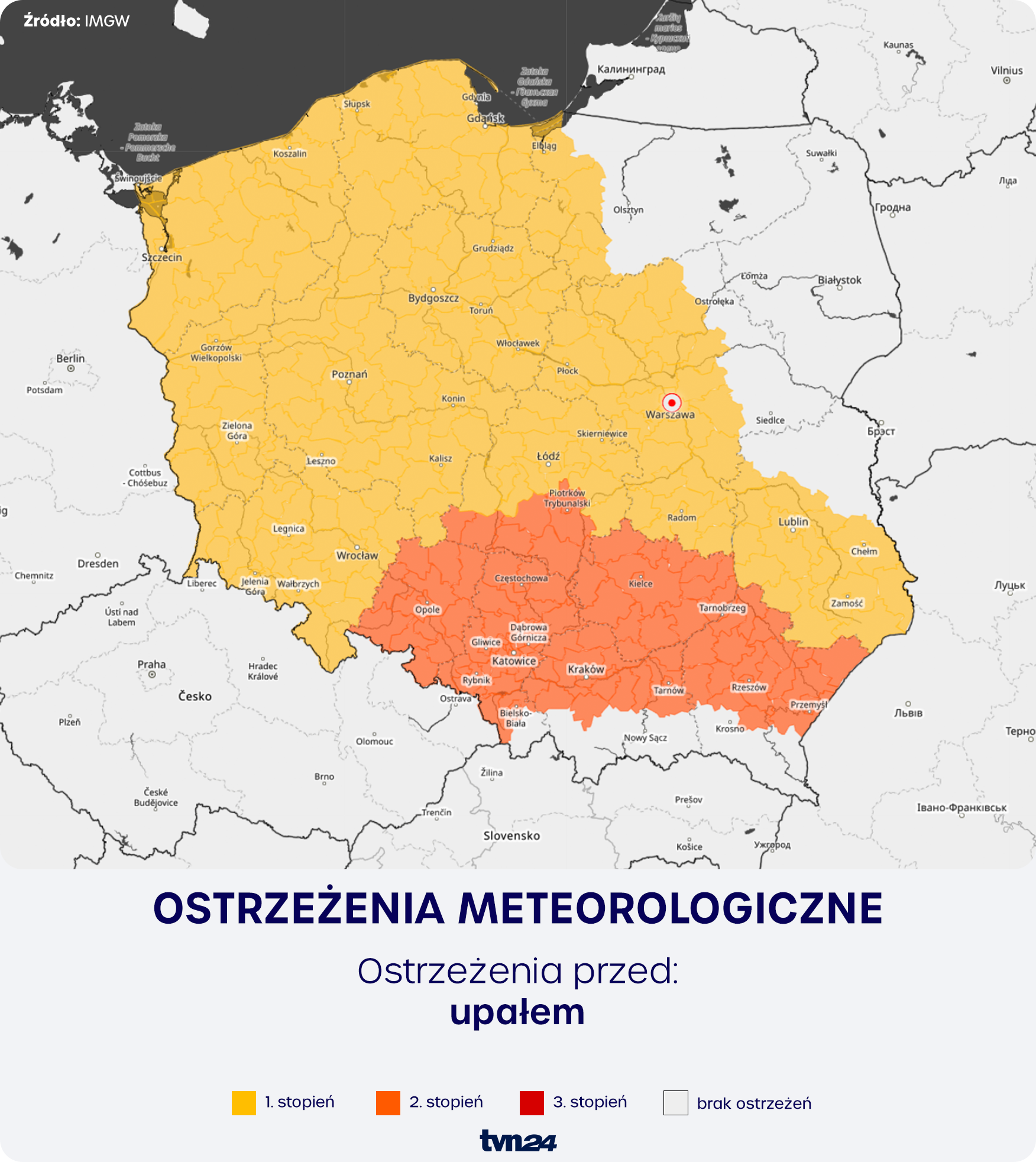 Ostrzeżenia meteorologiczne IMGW