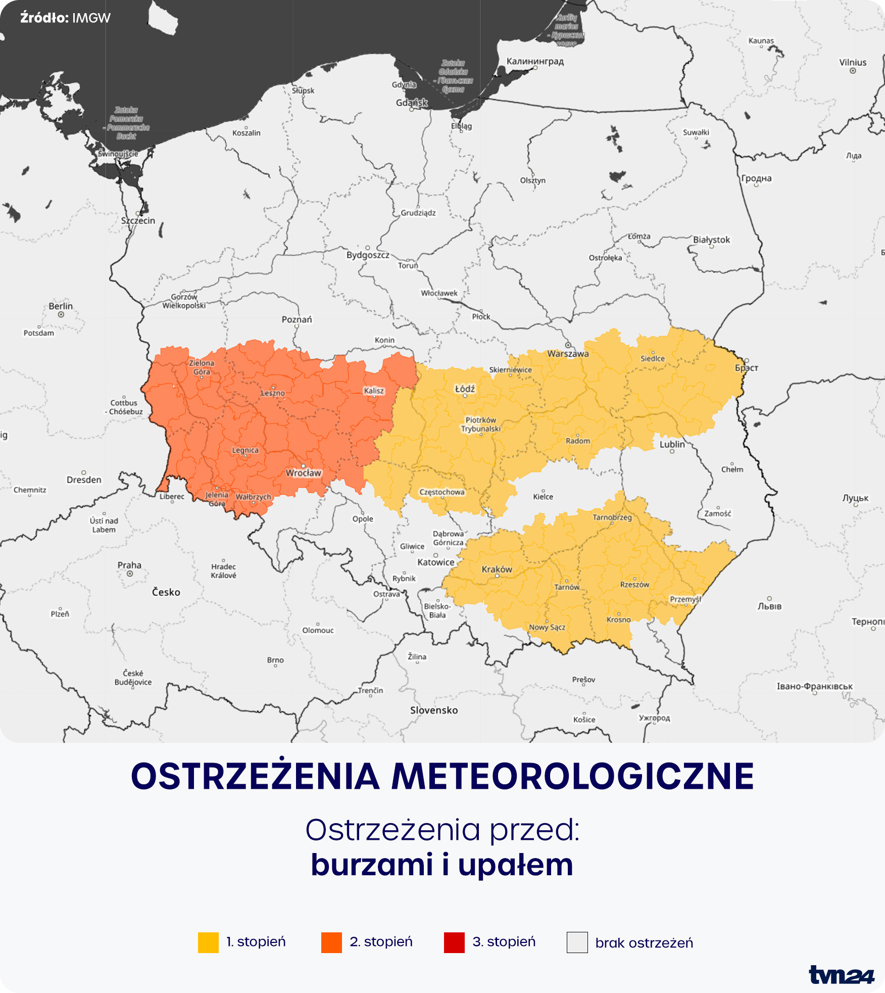 Ostrzeżenia meteorologiczne IMGW