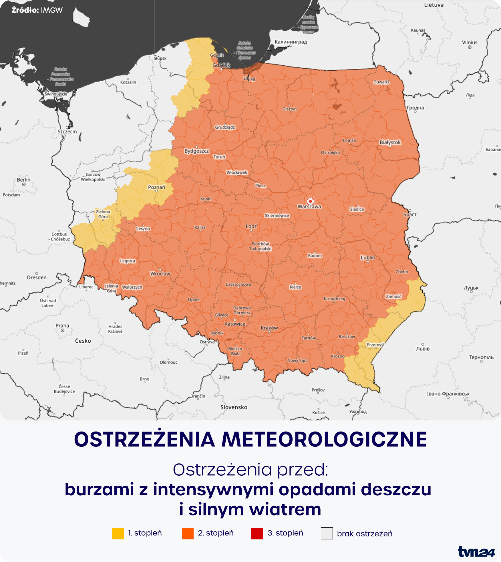 Ostrzeżenia meteorologiczne IMGW
