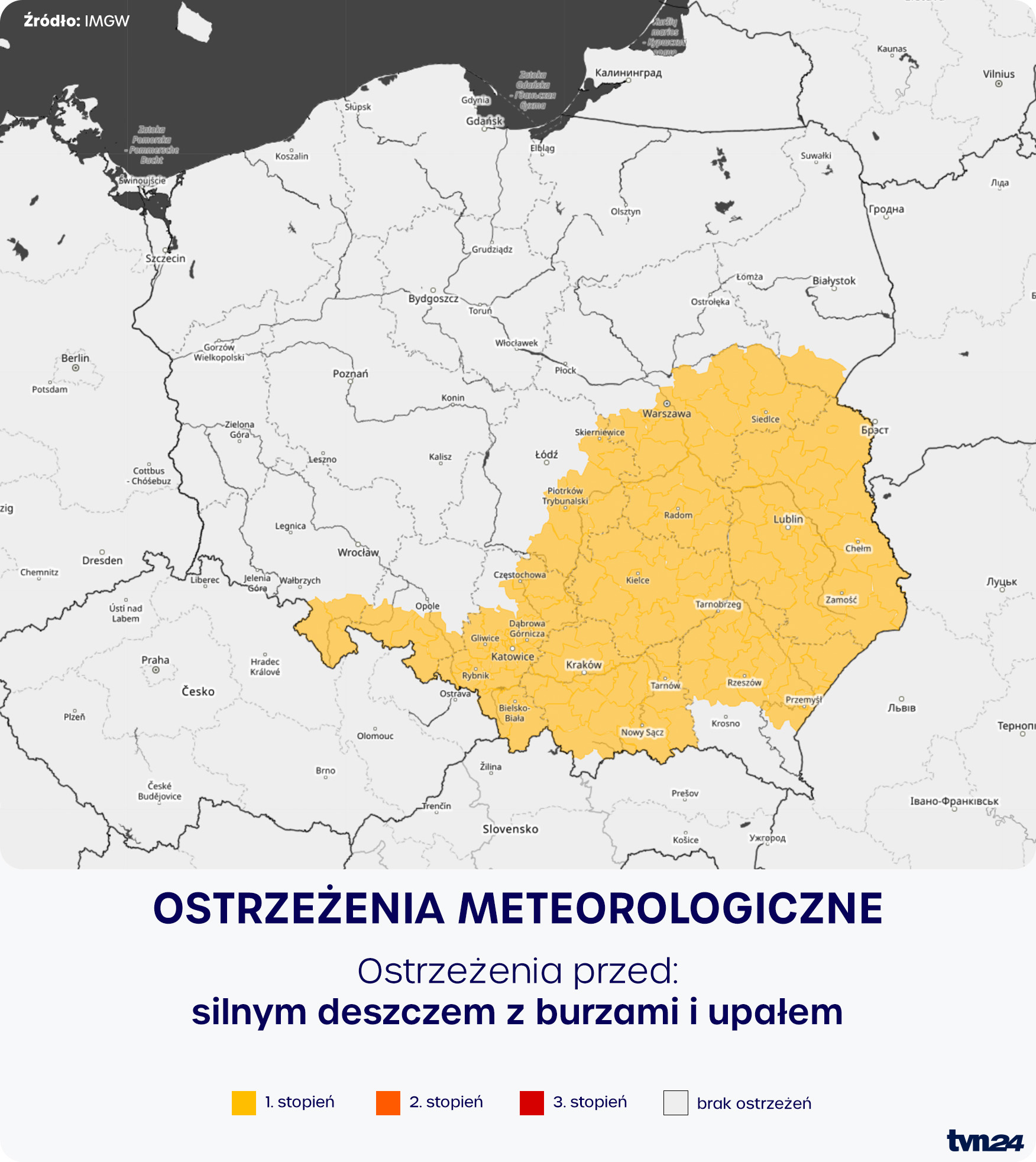 Ostrzeżenia meteorologiczne IMGW