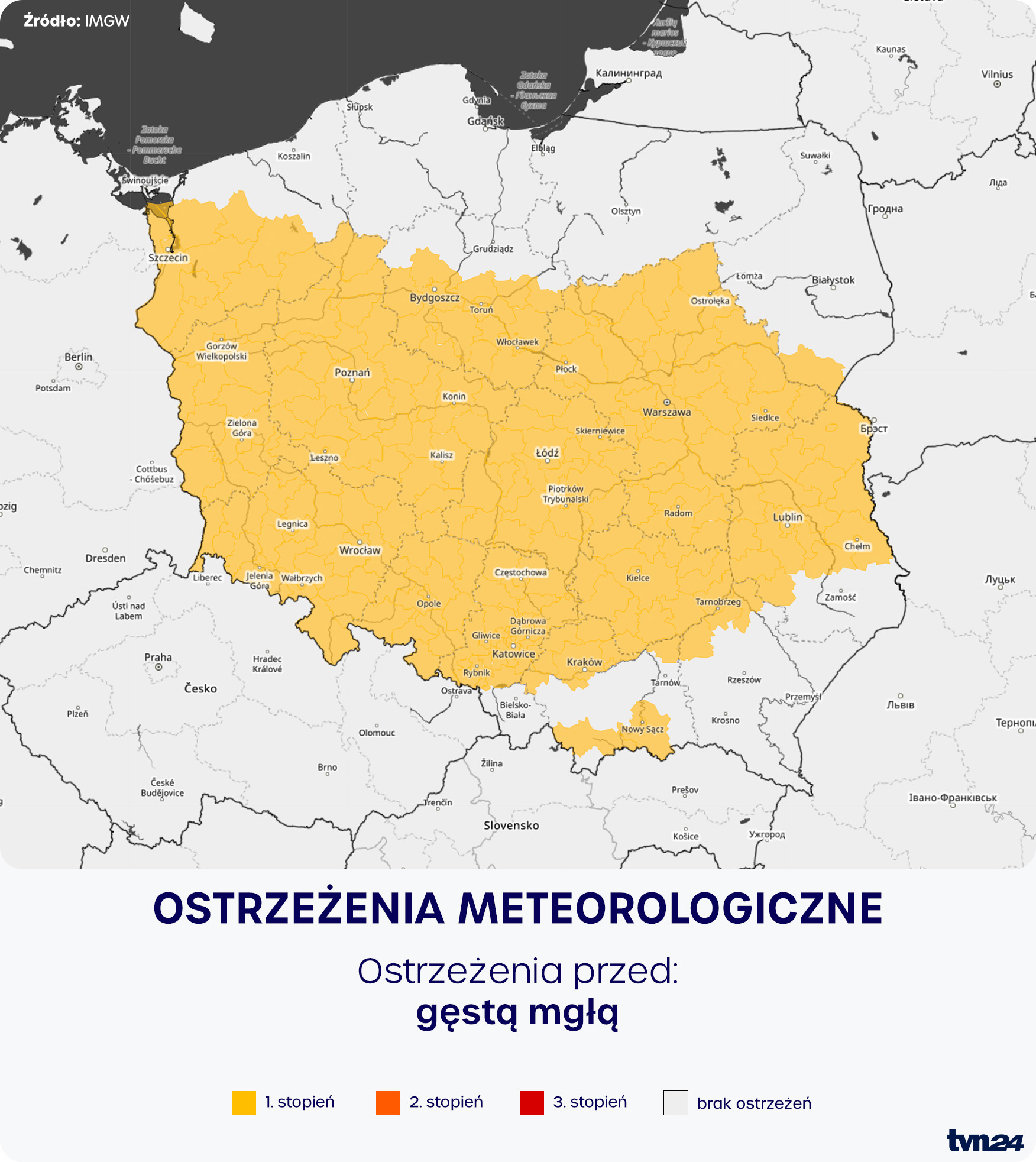 Ostrzeżenia meteorologiczne IMGW