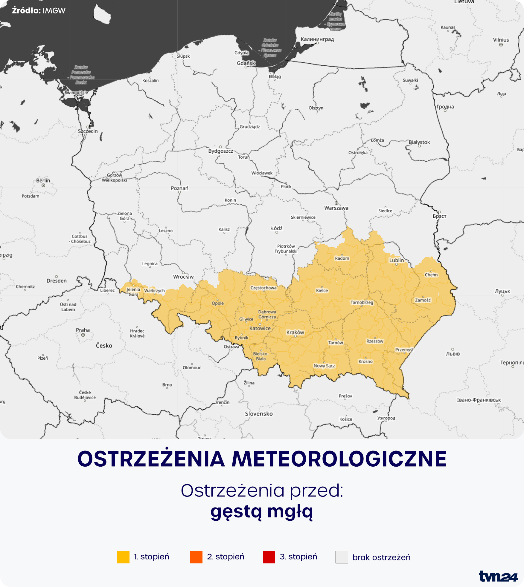 Ostrzeżenia meteorologiczne IMGW