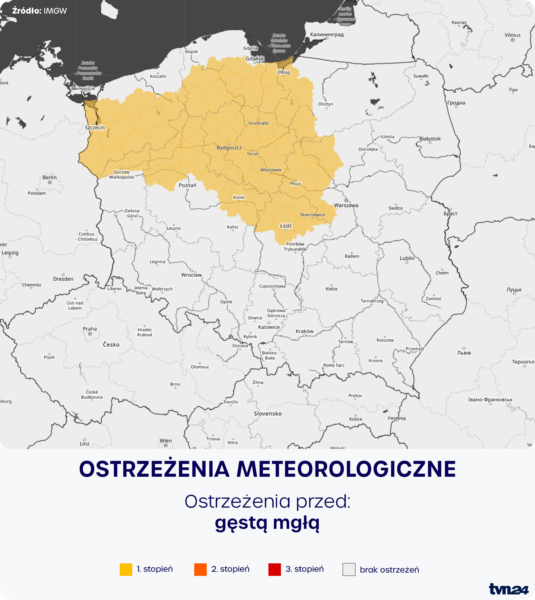 Ostrzeżenia meteorologiczne IMGW