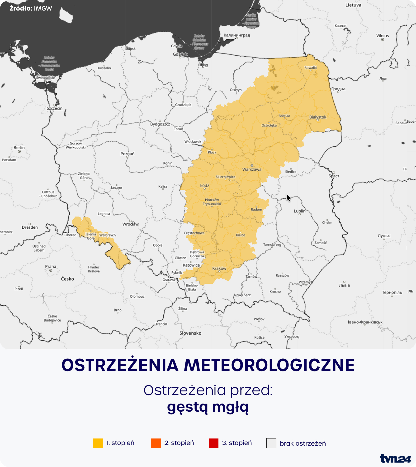Ostrzeżenia meteorologiczne IMGW
