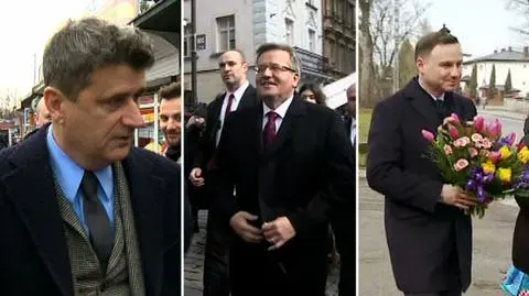 Palenie w kominku i selfie na rynku - dzień z kampanii prezydenckiej