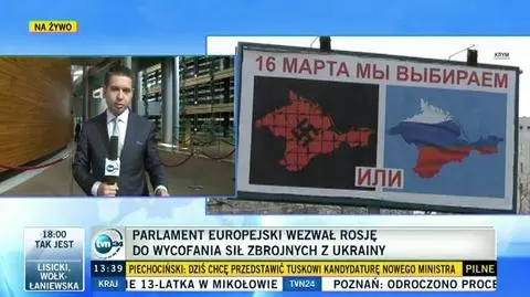PE "stanowczo" potępił rosyjską napaść na Krym