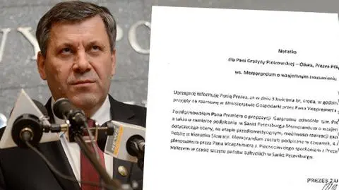 Piechociński wiedział o memorandum? Szef EuEoPol Gazu poinformował o tym w notatce