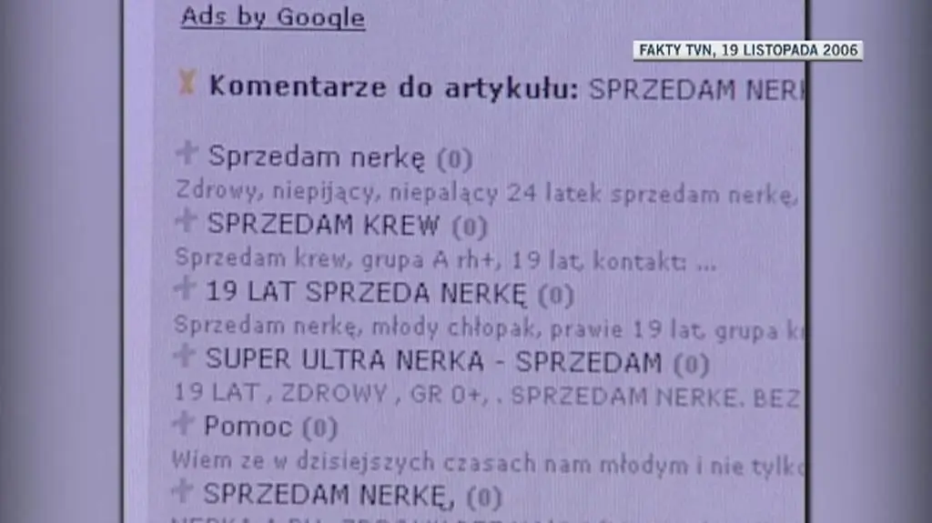 Pierwszy materiał Dariusza Kmiecika dla "Faktów" TVN z 2006 roku