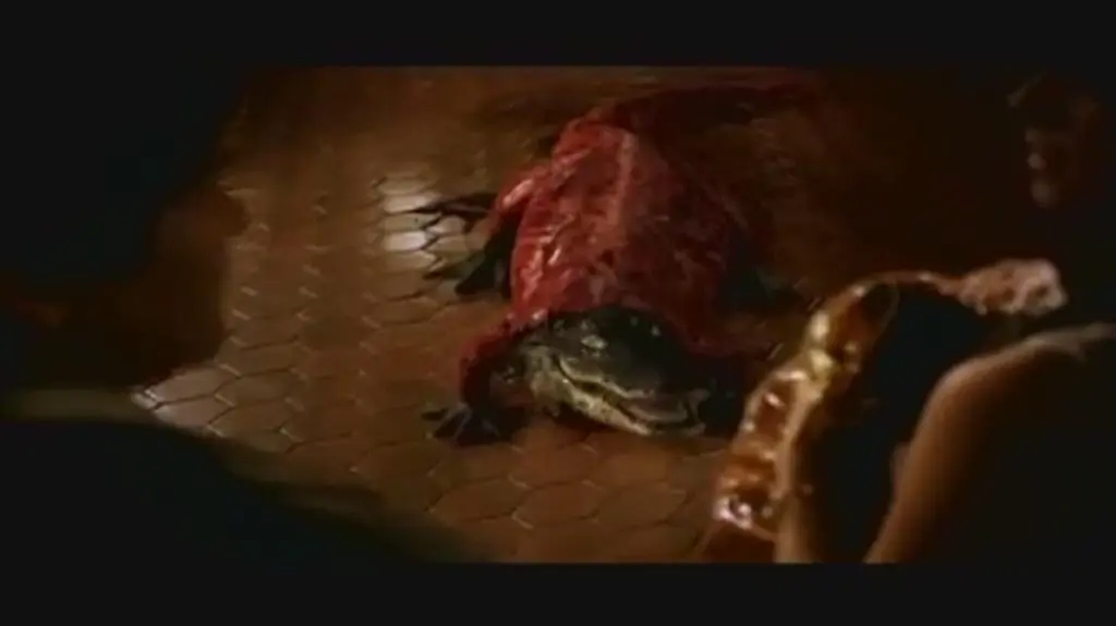 Pink jako obdarty ze skóry aligator
