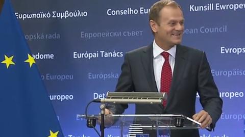 Po polsku, francusku i angielsku. Tak Tusk przedstawia się Europie