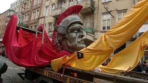 Pochód św. Marcina na ulicach Poznania
