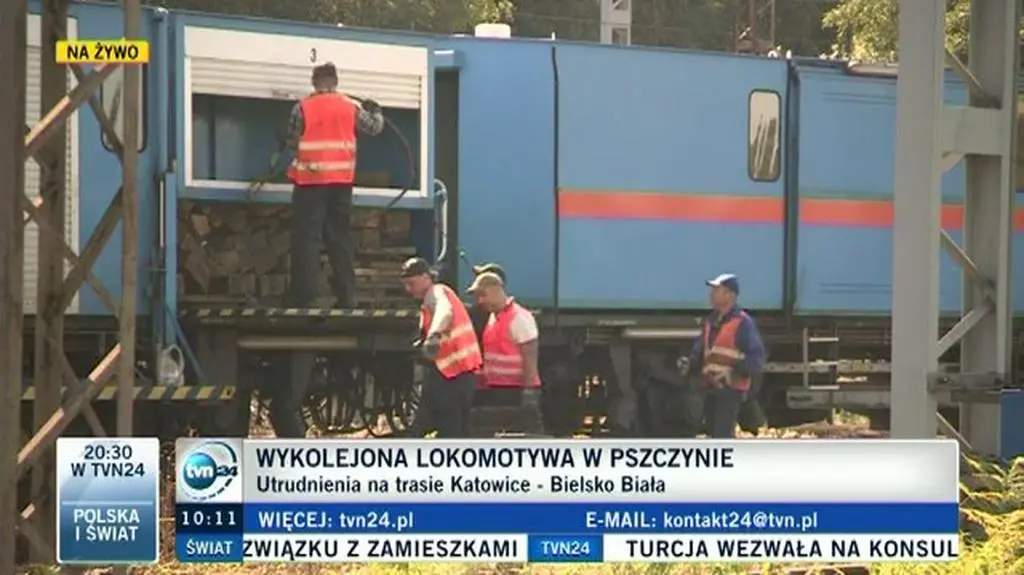 Pociąg towarowy wykoleił się w Pszczynie
