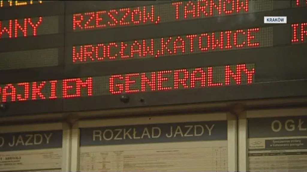 Pociągi stanęły także w Krakowie