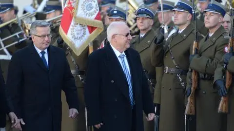 Początek wizyty prezydenta Izraela w Polsce. Pierwszy przystanek w Pałacu Prezydenckim