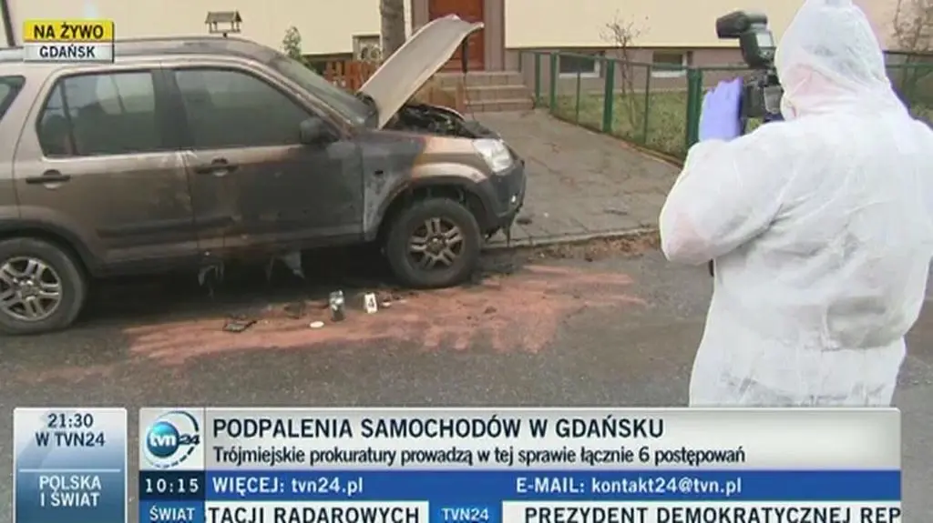 Policja bada sprawę kolejnego podpalenia samochodu