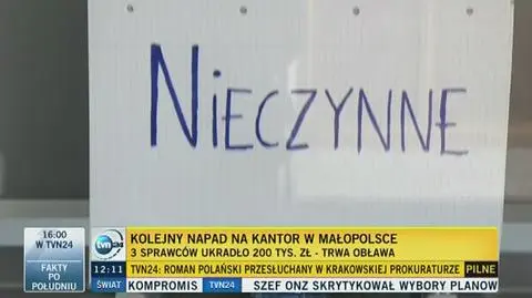 Policja nadal nie namierzyła mężczyzn, którzy napadli na właściciela kantoru w Jabłonce
