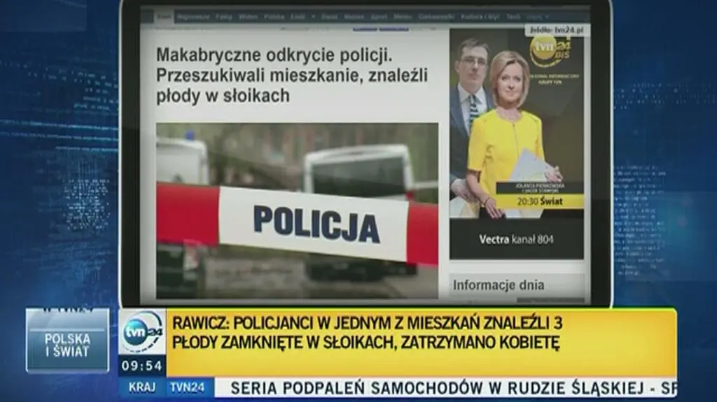 Policja znalazła martwe płody w słoikach