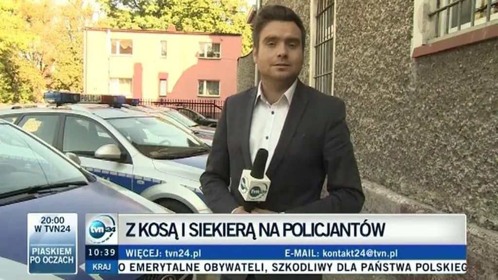 Policjanci mówią o ataku z kosą i siekierą