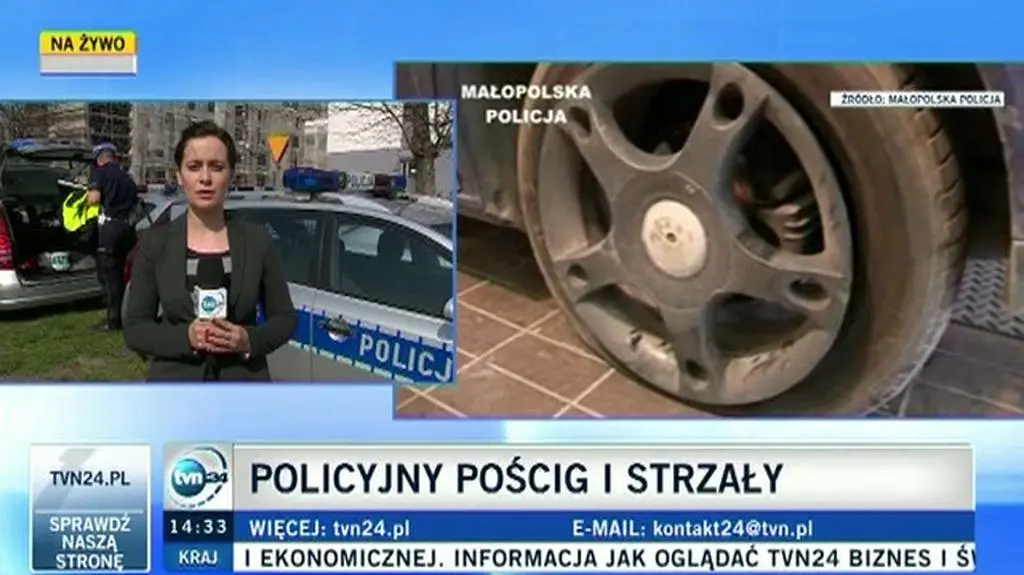 Policyjny pościg i strzały