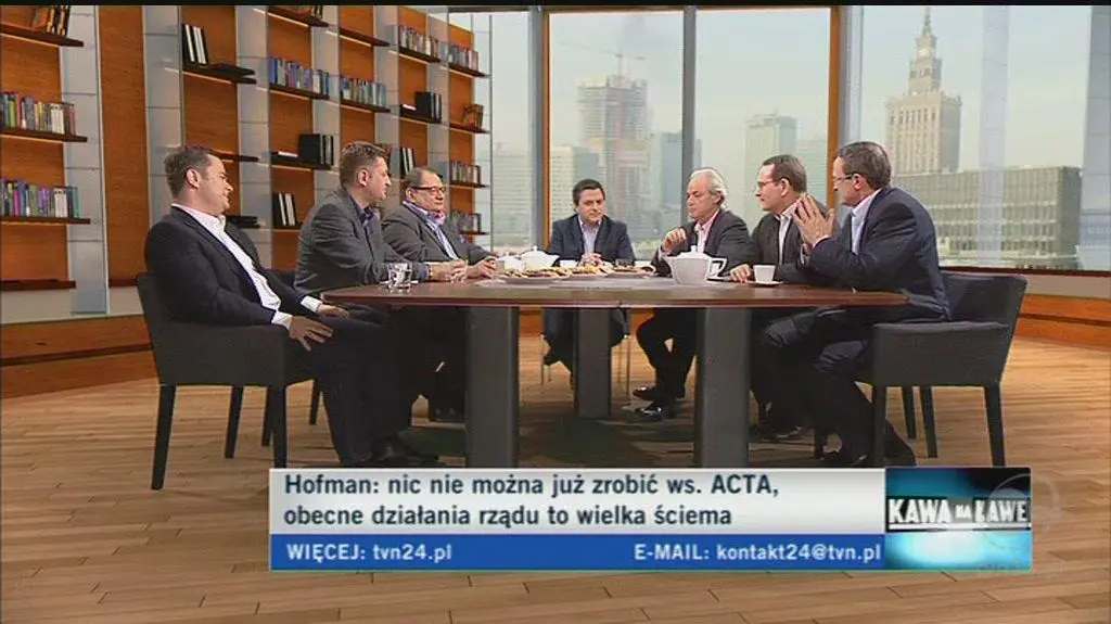 Politycy o ACTA (TVN24)