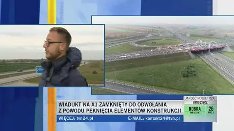 Popękał wiadukt na A1