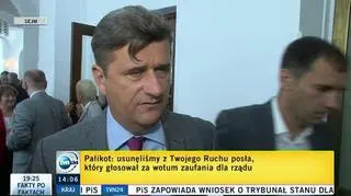 Poseł Twojego Ruchu poparł rząd. Palikot usunął go z klubu
