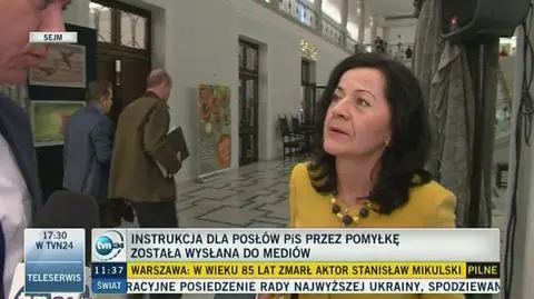 Posłanka PiS o briefie 