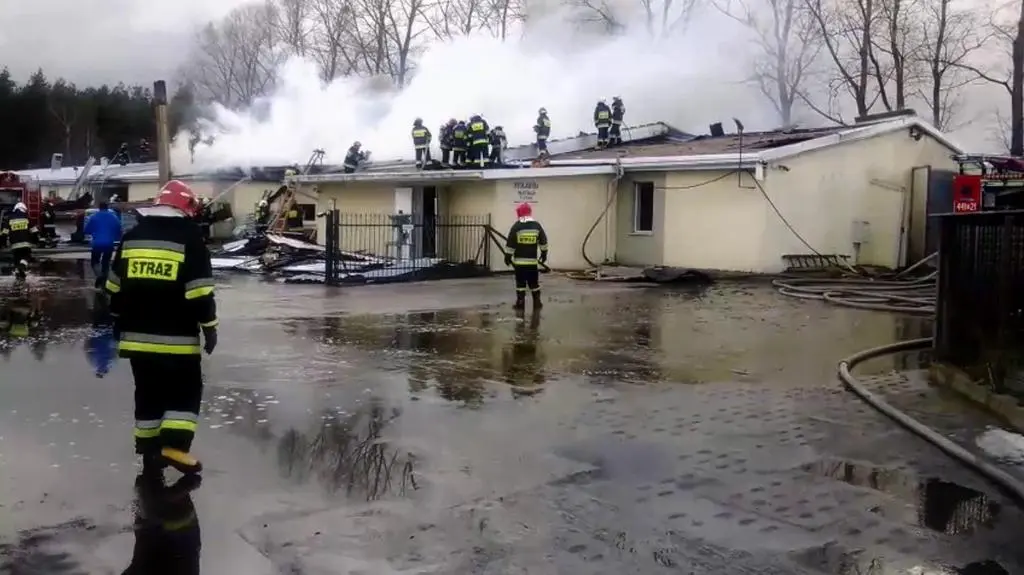 Pożar stolarni w Kiełpinie