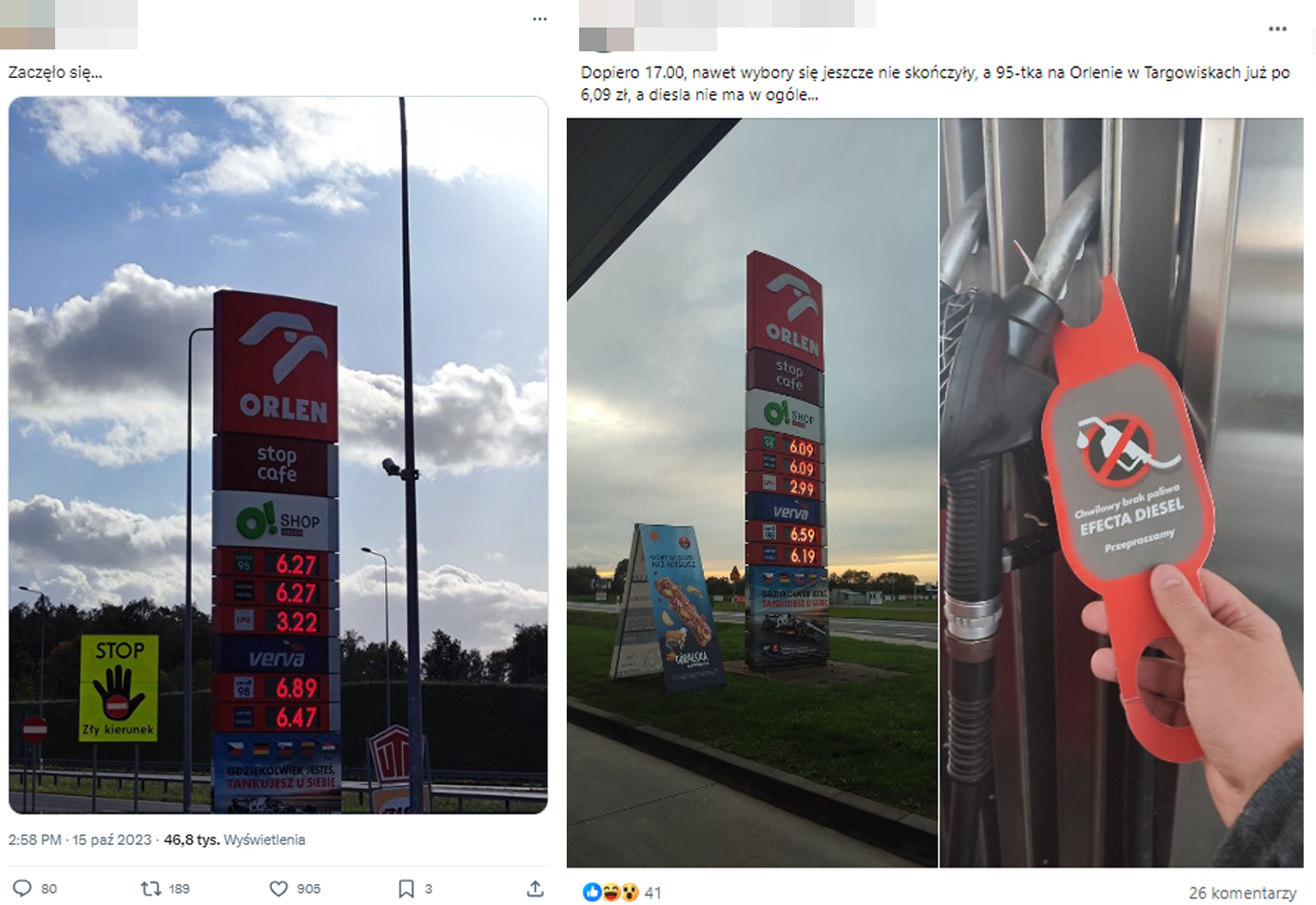 Internauci sugerują, że ceny paliw rosną