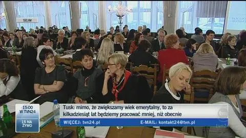 Premier przekonywał, że wiek emerytalny nie wpływa na bezrobocie (TVN24)