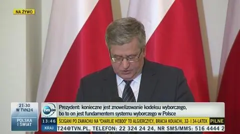 Prezydent chce nowelizacji systemu wyborczego