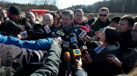Prezydent dziękuje służbom i mieszkańcom (TVN24/PAP)