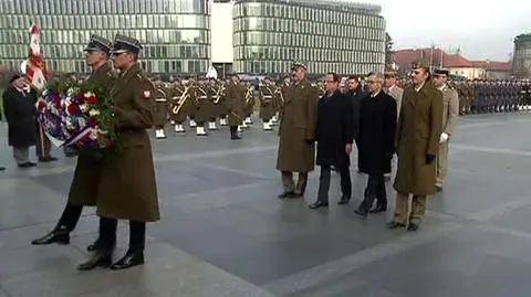 Prezydent Hollande złożył kwiaty pod grobem nieznanego żołnierza