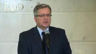 Prezydent Komorowski po naradzie w BBN