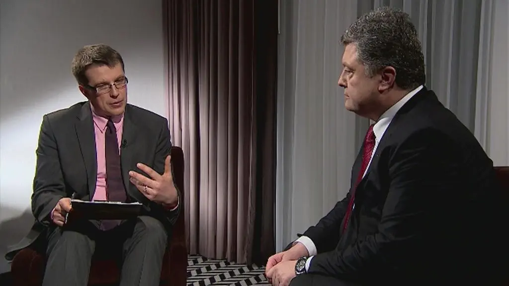 Prezydent Petro Poroszenko w TVN24 BiŚ