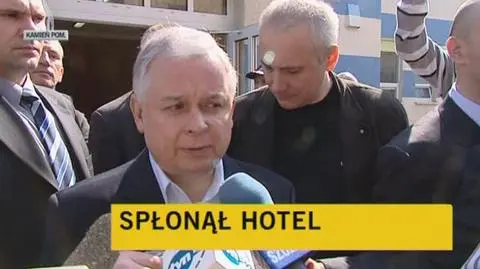 Prezydent po spotkaniu z rannymi (TVN24)