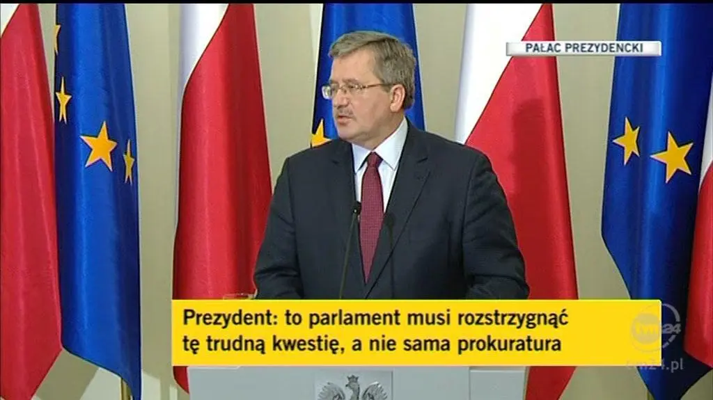 Prezydent zaapelował o rozwagę w podemowaniu decyzji (TVN24)