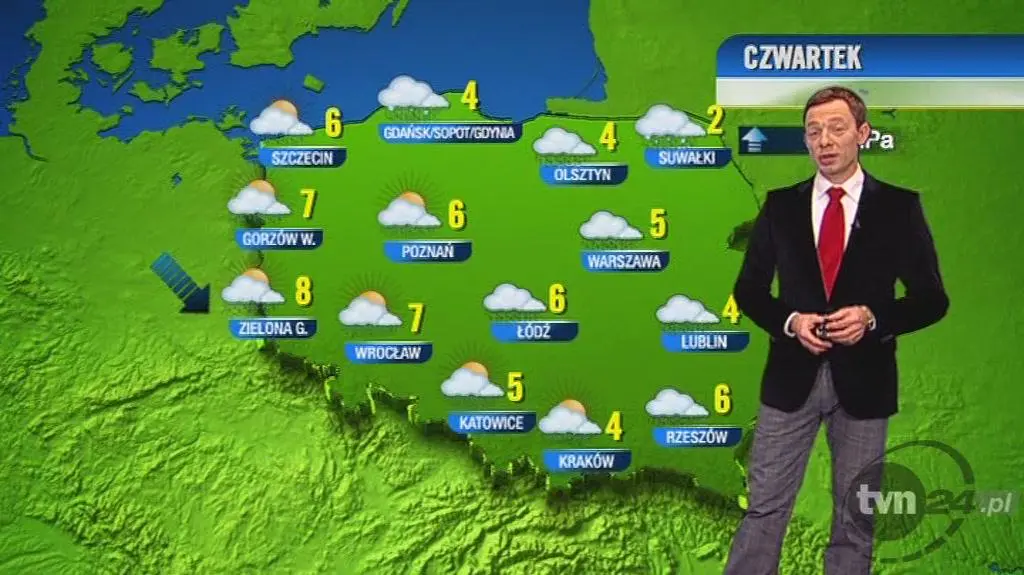 Prognoza pogody na czwartek