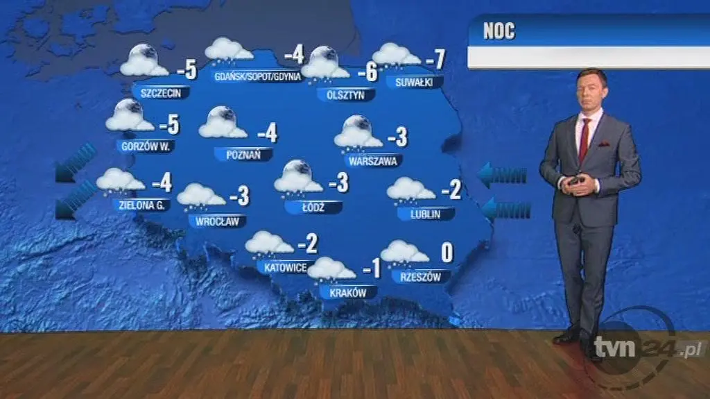 Prognoza pogody na najbliższą noc