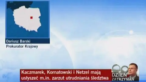 Prokurator krajowy Dariusz Barski nie wie jeszcze, kiedy zostaną uzasadnione poranne zatrzymania