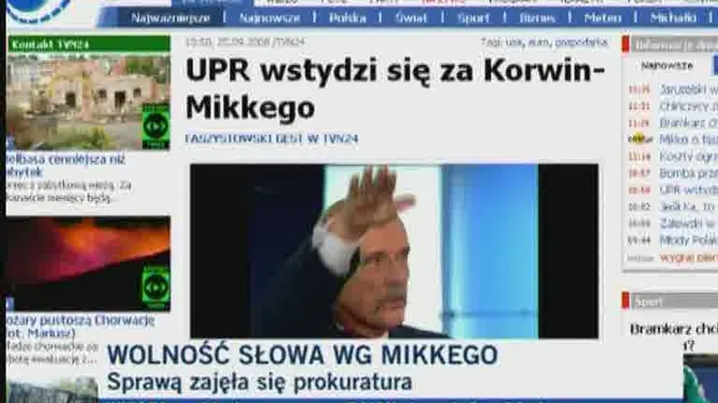 Prokuratura sprawdzi, czy Korwin-Mikke progpagował faszyzm (TVN24)